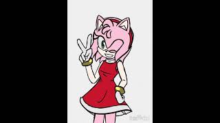 drawing art sonicthehedgehog amyrose speedpaintdigital drawing any rose [upl. by Gemma]