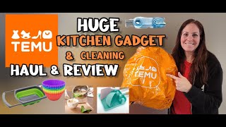 Temu Kitchen amp cleaning product haul amp honest review CHEAP Affordable [upl. by Oralie622]