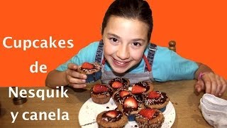 Cupcakes de Nesquik y canela con glaseado de Nutella [upl. by Naloc]