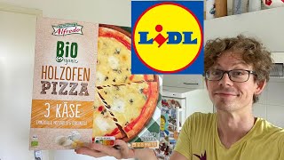 LIDL Bio 3 Käse Holzofen Pizza Trattoria Alfredo im Test [upl. by Nissy270]