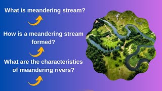 What is meandering stream How is a meandering stream formed [upl. by Ynaffat]