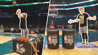 Playing in the OFFICIAL NBA ALL STAR Skills Challenge  3PT Contest 2019 [upl. by Mallin]