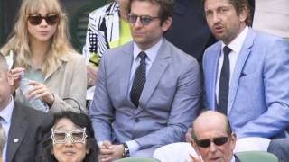 wimbledon final murray x djokovic with bradley cooper amp gerard butler [upl. by Amlev]