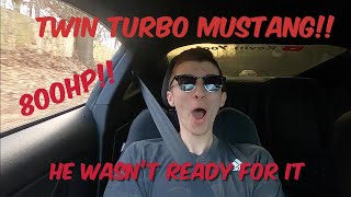 TWIN TURBO FORD MUSTANG REACTION VIDEO [upl. by Eniawed]