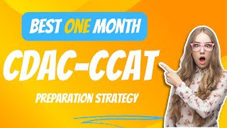 How to prepare for CDAC CCAT exam within one month  CDAC CCAT [upl. by Sivra387]