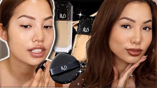 LETS TRY THE NEW KVD GOOD APPLE SERUM FOUNDATION oily skin wear test [upl. by Fineman]