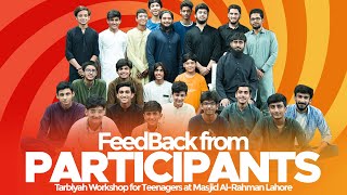 Tarbiyah Workshop for Teenagers at Masjid AlRahman Lahore II Feed Back from Participants [upl. by Oap]