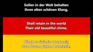 Hymn Niemiec  National Anthem of Germany DEENPL lyrics [upl. by Seugirdor]