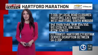 Eversource Martford Marathon road closures scheduled [upl. by Eekaz847]