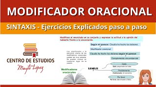 COMPLEMENTO O MODIFICADOR ORACIONAL  Sintaxis [upl. by Delphine]