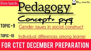 GENDER ISSUES AND INDIVIDUAL DIFFERENCES CONCEPT  PYQs PEDAGOGY 3030 [upl. by Ludvig]