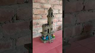 Miniature clay light house making 🏠 🌊  clayhouse lighthouse craft [upl. by Geraldina]