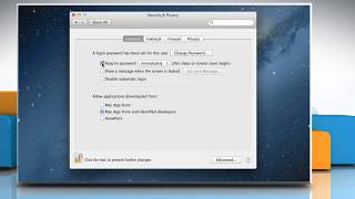 Use General Pane of Security amp Privacy preferences in Mac® OS X™ [upl. by Ayatnohs]