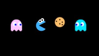 COOKIE MONSTER in PACMAN Lets Play SESAME STREET Fan Games [upl. by Alyos]