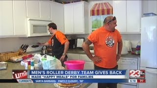 Mens roller derby team gives back [upl. by Koval]