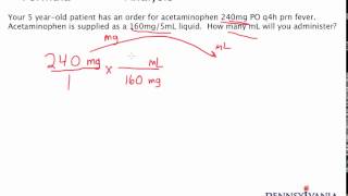 Dose Conversion 2  Converting mg to mL Without a Label [upl. by Hallerson]