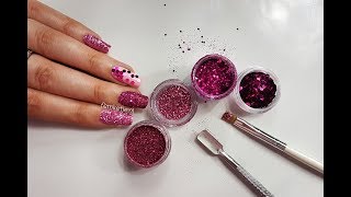 How To Apply Loose Glitter To Your Nails 5 Techniques amp Different Types Of Glitter  femketjeNL [upl. by Ottilie]