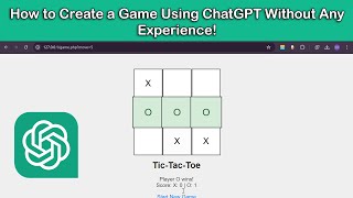 How to Create a Game Using ChatGPT Without Any Experience [upl. by Yt550]