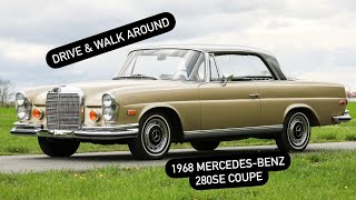 1968 Mercedes Benz 280SE Coupe W111  Drive Walk Around amp Cold Start [upl. by Haral607]