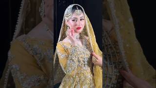 Yellow dress bridal makeup❤💋❤search trending bridalmakeup music salmankhanpoojahegde [upl. by Nonnair]