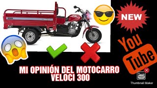 OPINIÓN DEL MOTOCARRO VELOCI 300©🤔🤷 [upl. by Rosenzweig355]