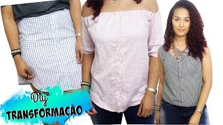 DIYTRANSFORMANDO CAMISAS MASCULINAS EM FEMININAS [upl. by Mureil905]