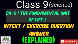 Fundamental unit of life Class 9  science chapter5 Question Answer  complete explanation [upl. by Anitsuj]