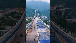 📍Baidicheng Yangtze river bridge under constructionamazing chinastunning bridge construction [upl. by Hallerson]