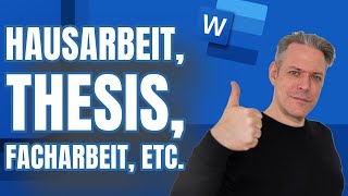 Längere Texte für Uni amp Schule in Word schreiben Hausarbeit Thesis Facharbeit etc lernsnacks [upl. by Kram]