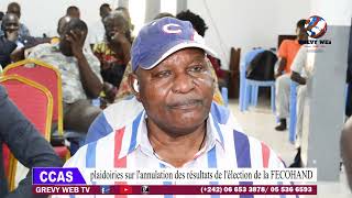 CCAS requête sur lannulation de lassemblée générale élective FECOHAND plaidée grevywebtv7831 [upl. by Gambell]