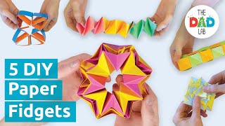 5 DIY Fidget Toys Ideas  Paper Crafts [upl. by Raphael]