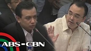 ANC Live Cayetano Trillanes clash in Senate hearing [upl. by Ahsea]