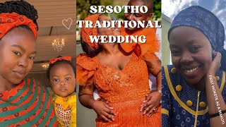 Sesotho Modern Traditional Wedding  First Mokete as a Makoti [upl. by Inhsor72]