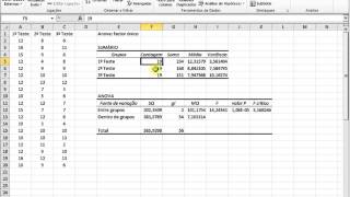 Anova fator único  Excel [upl. by Burgess]