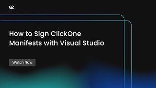 How to Sign Code Developed in Visual Studio amp Protect Certificates with CodeSign Secure [upl. by Ledua]