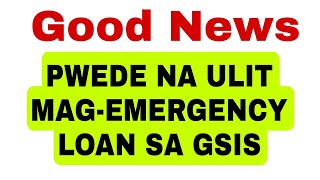 Good News Updates sa GSIS EMERGENCY LOAN [upl. by Anikram221]