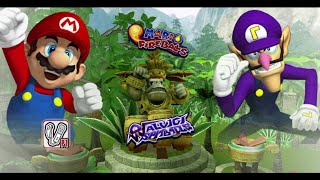 Mario Super Sluggers Mario Fireballs vs Waluigi Spitballs in DK Jungle Day [upl. by Indira]