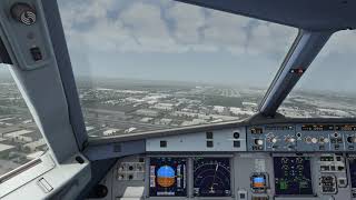 Cockpit A320 Strom Wind on Approach MIAMI  Aerofly FS 2 [upl. by Nilak468]