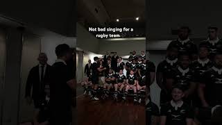 Aotearoa 🎶 allblacks rugbyunion teamphoto maori rugby singing [upl. by Ragouzis]