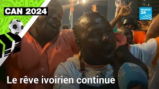 CAN 2024  les supporters ivoiriens fêtent leur qualification en quart de finale • FRANCE 24 [upl. by Kenna]