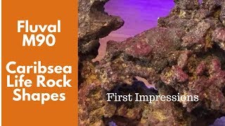 Fluval M90  Caribsea Life Rock Shapes  first impressions [upl. by Havelock]