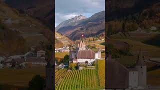 Captivating Drone Footage of Aigle Castle in Switzerland switzerland aerial dji drone [upl. by Brink184]