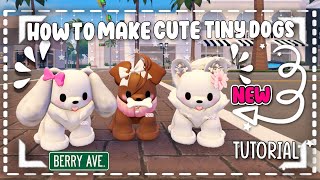 NEW CUTE TINY DOGS STEP BY STEP TUTORIAL  BERRY AVENUE 😍🐩 [upl. by Pejsach]