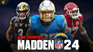 OUTDATED Chargers at Steelers  vs Chiefs  Madden Simulation 2024  Director LIVE [upl. by Mallorie]