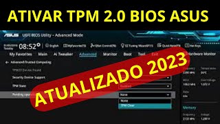 COMO ATIVAR TPM 2 0 NA PLACA MAE BIOS ASUS [upl. by Seidler]