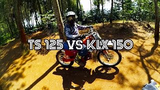 Adu balap Suzuki TS 125 vs Kawasaki KLX 150BF 14  MERDEKA RIDE  RAW [upl. by Immaj]