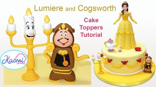 How to make Lumiere and Cogsworth  Cómo hacer a Lumiere y Din Don en pasta de goma [upl. by Lander]