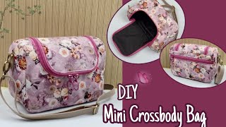 DIY Cara Membuat TasMini Crossbody Bag Tutorial amp Pattern [upl. by Nosyla]