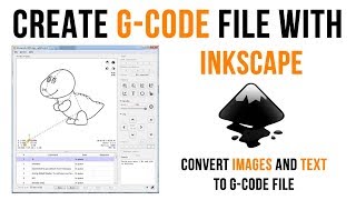 How to Create Gcode File with Inkscape using Image and Text for GRBL CNC [upl. by Rehsu]