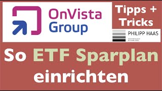 ETF Sparplan online erstellen und einrichten Onvista [upl. by Ardnaeed]